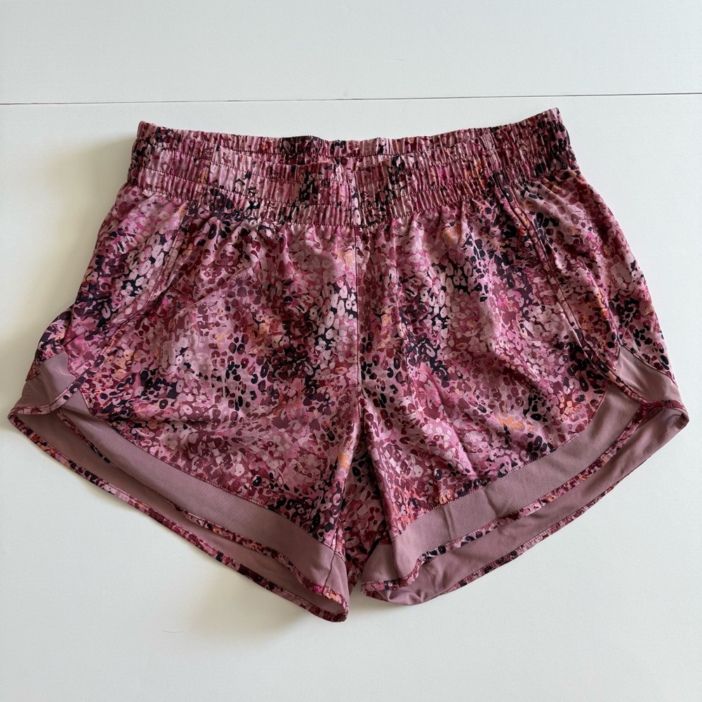 Athleta Printed Mesh Racer Run Short 4"